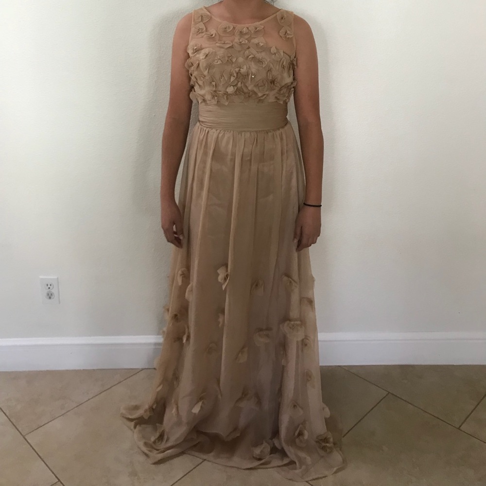 Js Collections Floral Appliqu Chiffon Maxi Gown - image 6